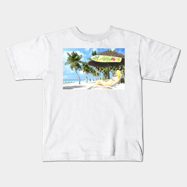 Aloha 2 Kids T-Shirt by Andrea Matarazzo